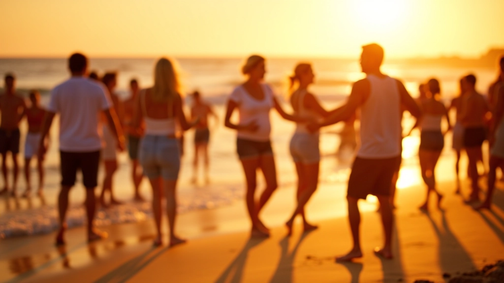 Beachside dance social in Nazaré